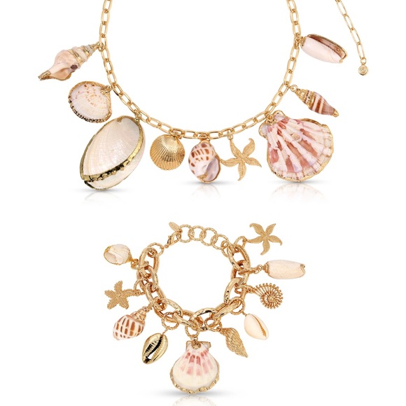 Ettika Gold and Pink Seashell Necklace - Picture 4 of 4